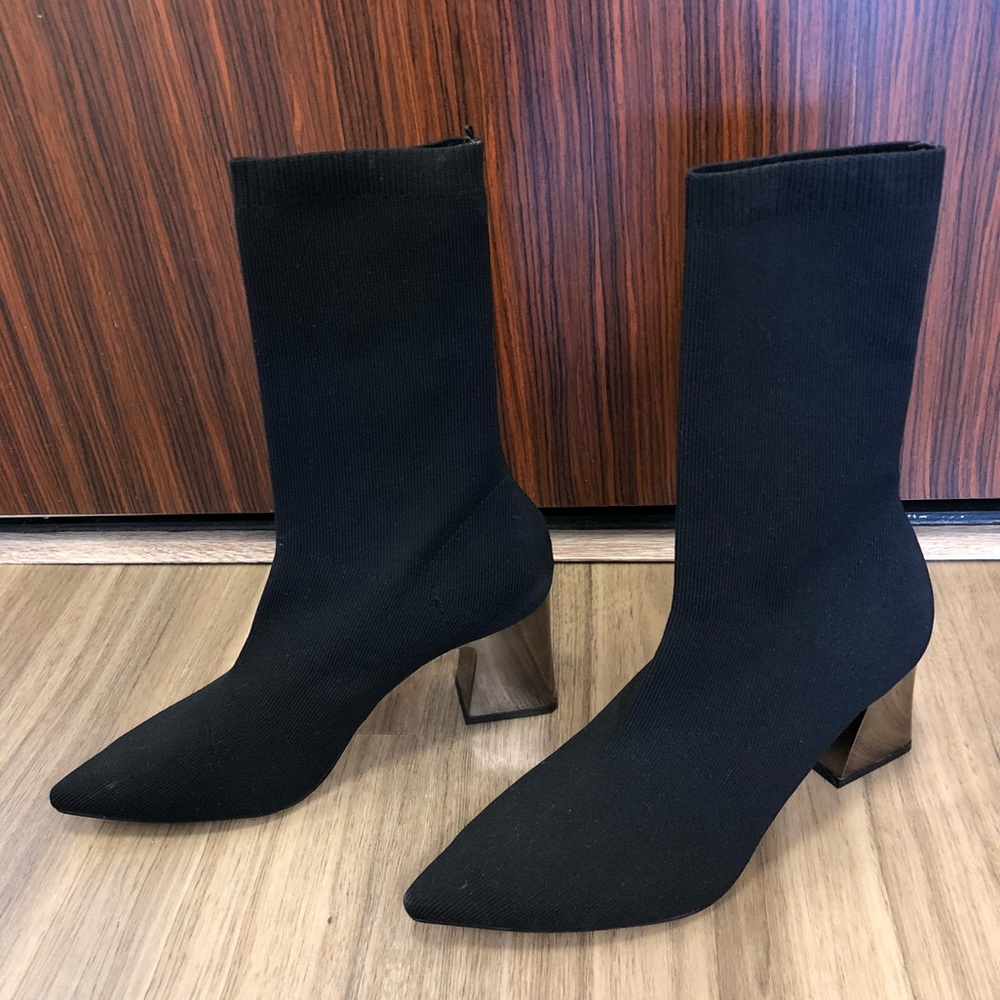 Zara Pointed Toe Sock Boots